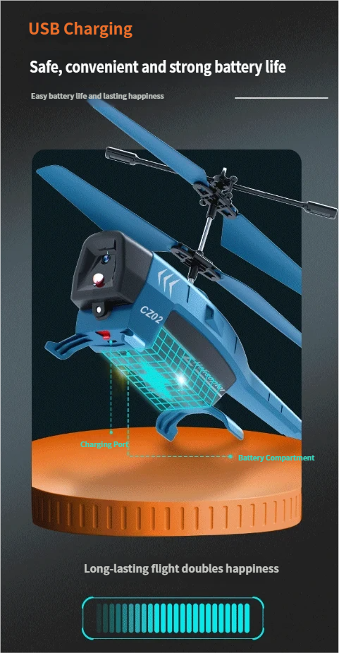 Fjärrstyrd helikopter med hinderdetektering bi leksak_voghion.com